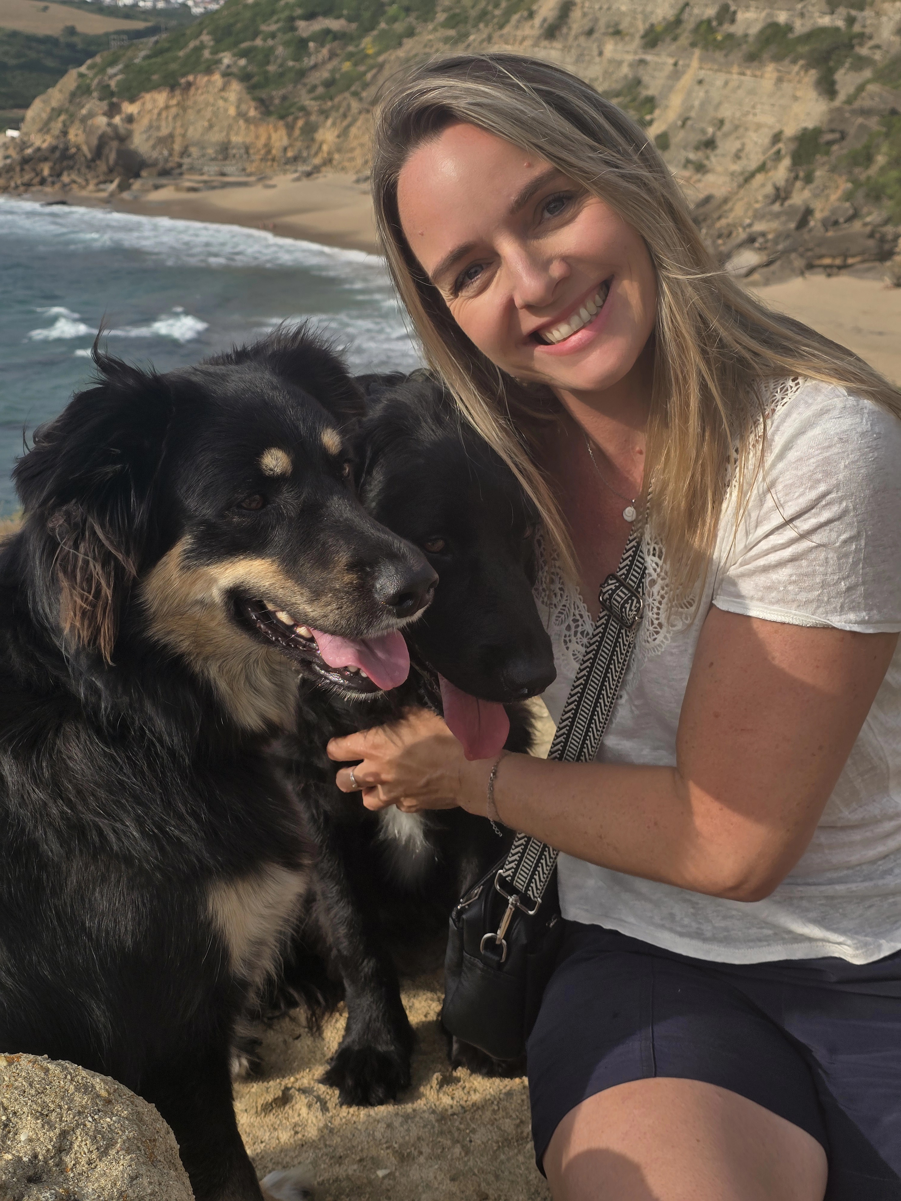 Gabi with her dogs
